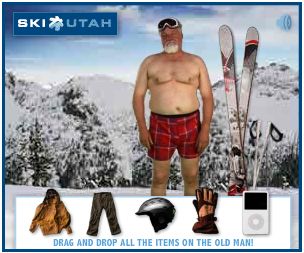 Old Man Winter: “Ski Utah” Interactive Flash Ad