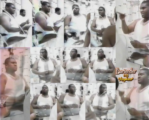 Big Black Musclebear Bartender Wearing A White Wifebeater In A Music Video Challenges You To Find A Specific Halls Candy TV Commercial
